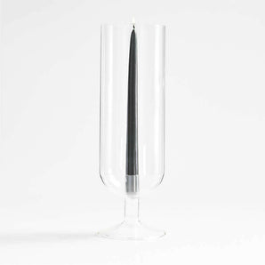Couverte Clear Glass Taper Candle Holder