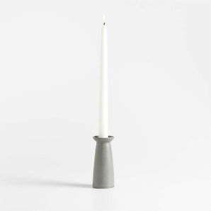 Craft Charcoal Grey Ceramic Taper Candle Holder.
