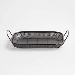 Crate & Barrel Outdoor Rectangular Roasting Chef's Pan.