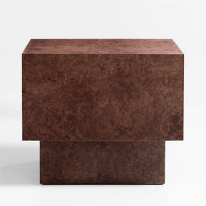 Cubist Burl End Table.