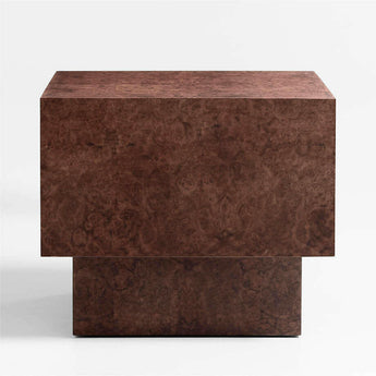 Cubist Burl End Table.