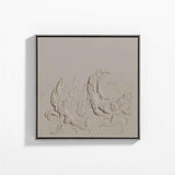 "Demi Luna" by Angela Allen Tan Brown Canvas 24"x24" Framed Wall Art Print.