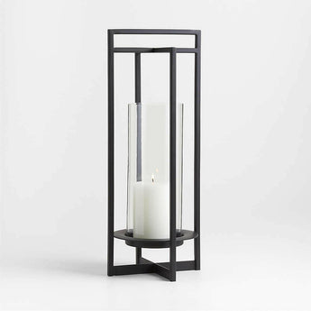 Dune Black Metal Outdoor Lantern.