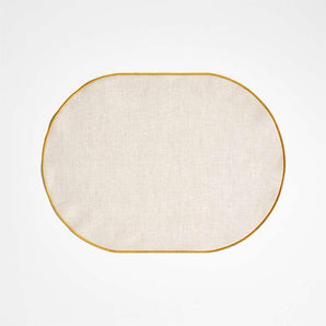 Linen Easy Care Yellow Placemat.