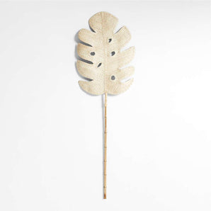 Faux Monstera Rattan Leaf.