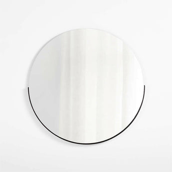 Gerald Large Round Black Wall Mirror.