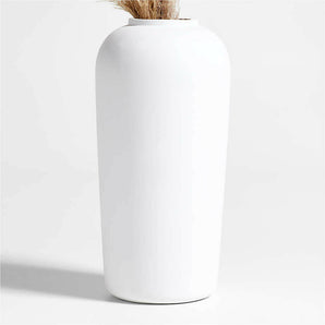 Haven White Cement Vase.