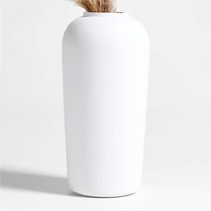 Haven White Cement Vase.