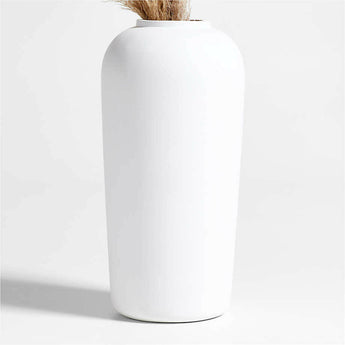 Haven White Cement Vase.