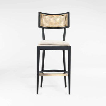 Libby Black and Natural Cane Counter Stool.