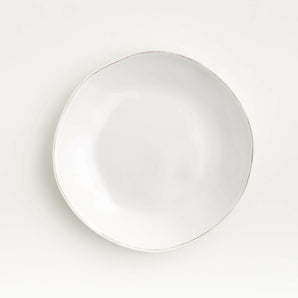 Marin White Outdoor Melamine Salad Plate.