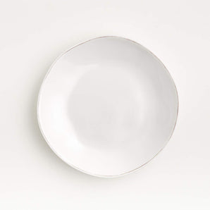 Marin White Outdoor Melamine Salad Plate.