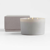 Monochrome No. 5 Rain 3-Wick Scented Candle - Cypress, Geranium and Musk.