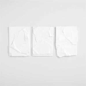 'Nereus' Plaster Wall Art Panels by Alexis Gourguechon , Set of 3.