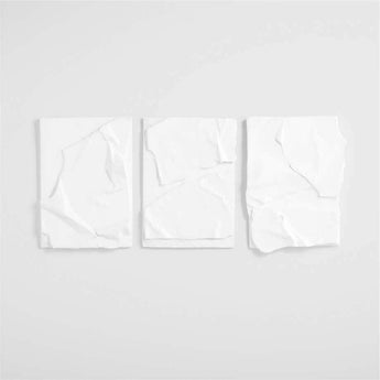 'Nereus' Plaster Wall Art Panels by Alexis Gourguechon , Set of 3.