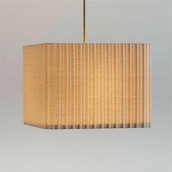 Patrice Ivory Linen Fabric Pendant Light.