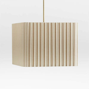 Patrice Ivory Linen Fabric Pendant Light.