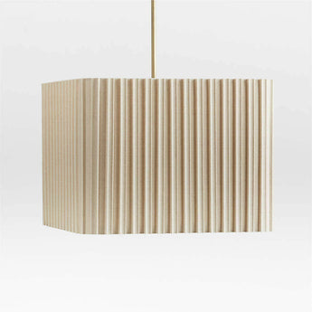 Patrice Ivory Linen Fabric Pendant Light.