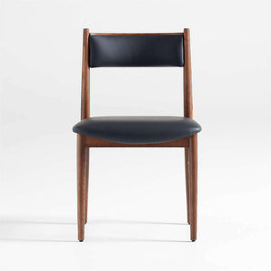 Petrie Barley Ash Black Leather Dining Chair