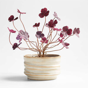 Potted Faux Red Clover 13.4".