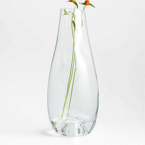 Regen Clear Blown Glass Vase 21"