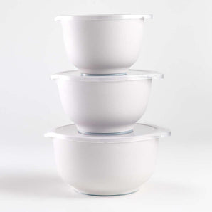 Rosti White Pebble Margrethe Bowls, Set of 3.
