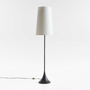 Seguin Brushed Black Metal Floor Lamp.