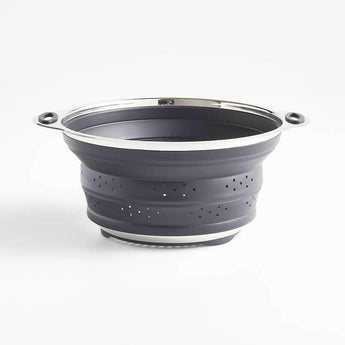 Black Silicone Collapsible Colander & Steamer.