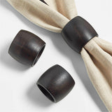 Tondo Ebonized Wood Napkin Ring.