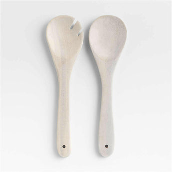 Tondo Whitewash Servers, Set of 2.