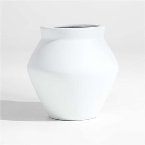 Wabi White Fiberstone Planter by Leanne Ford.