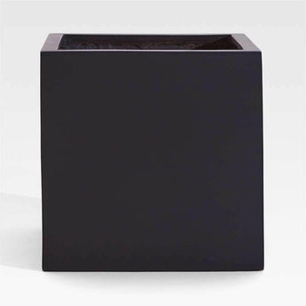 Walker Square Black Planter 15.75".