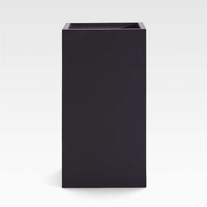 Walker Tall Square Black Planter 31".