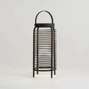 Wells Black Metal Outdoor Solar Lantern.