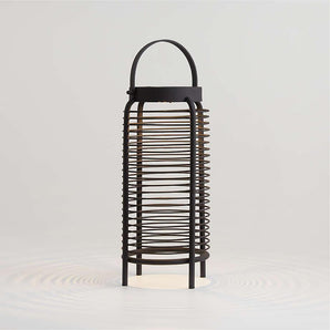 Wells Black Metal Outdoor Solar Lantern.