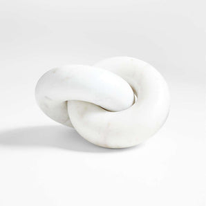 Knot 9" White Marble.