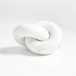 Knot 9" White Marble