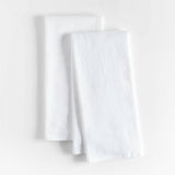 White Organic Cotton Flour Sack Dish Towels, Set of 2.