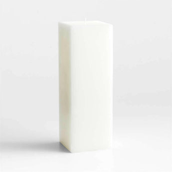 White Square Pillar Candle.