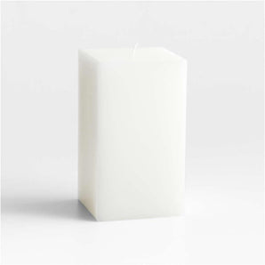 White Square Pillar Candle.