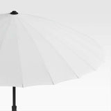 9' Dome White Outdoor Patio Umbrella.