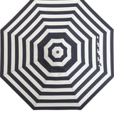 9' Round Sunbrella ® Cabana Stripe Navy Outdoor Patio Umbrella Canopy.
