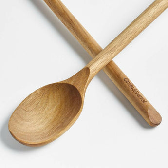 Crate & Barrel Acacia Slotted Spoon.