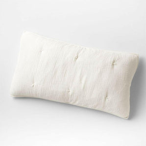 Aire Crinkle Cotton Linen Blend Cream King Bed Pillow Sham.