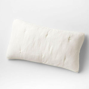 Aire Crinkle Cotton Linen Blend Cream King Bed Pillow Sham
