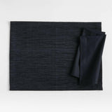 Aspen Ink Black Cotton Napkin.