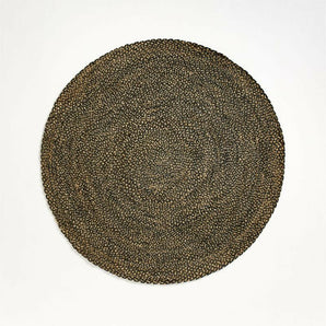 Avesi Black/White 6ft Round Rug.