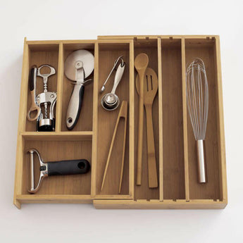 Expandable Bamboo Gadget Tray.
