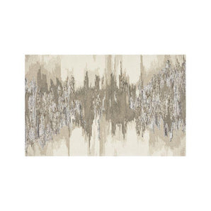 Birch Wool-Blend Abstract Rug.