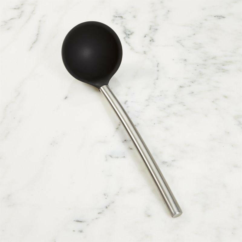 Tovolo® Black Silicone Ladle with Stainless Steel Handle Crate & Barrel